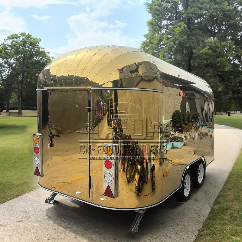 Food Trailer for Sale, Fully Equipped Mobile Kitchen Trailer, Food Truck Trailer for Street Vendors, Festivals, Catering, Coffee and Snack Business