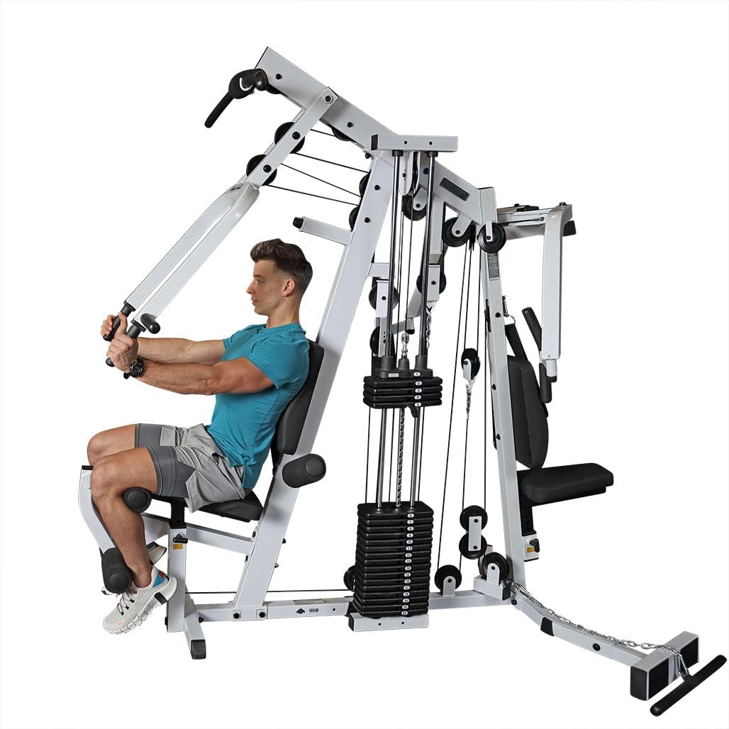 Body-Solid Multi-Station, Single Weight Stack Home Gym Machine, Arm & Leg Strength Training Functional Exercise Workout Station, 210lbs. Black Weight Stacks
