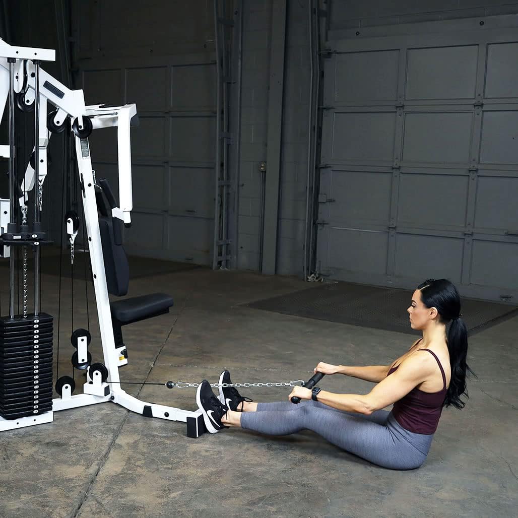 Body-Solid Multi-Station, Single Weight Stack Home Gym Machine, Arm & Leg Strength Training Functional Exercise Workout Station, 210lbs. Black Weight Stacks