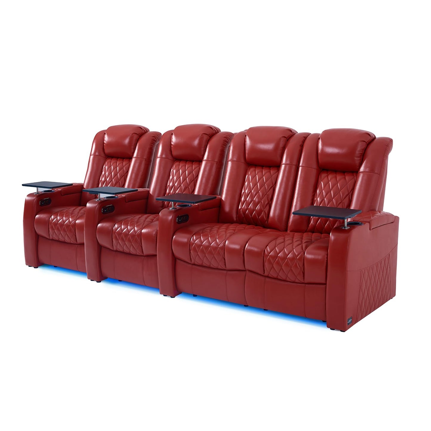 comfiroom Top-Grain Leather Home Theater Seating, Dual-Motor Power Recliner | Classic Series Black Zero Gravity Motorized Theater Chair with USB-C Charging, Adjustable Headrest, Tray Table, Row of 1