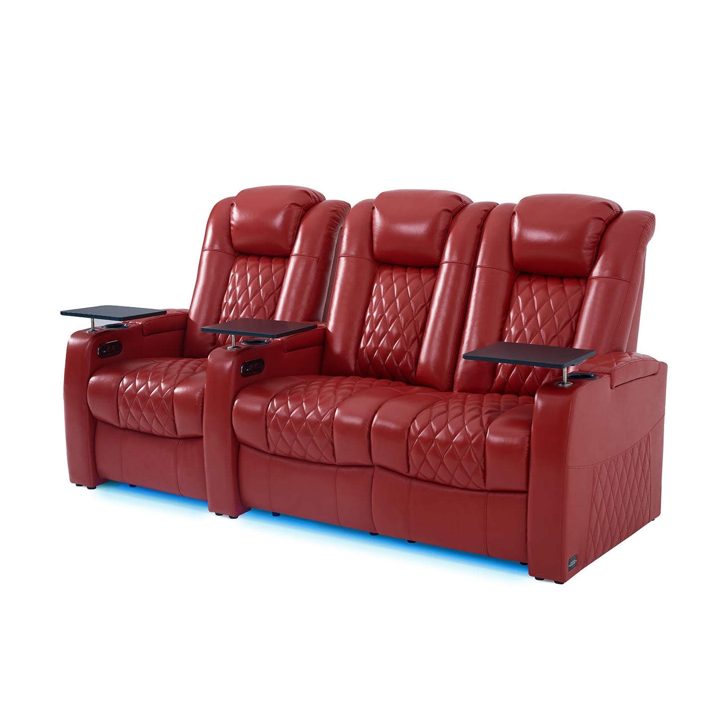comfiroom Top-Grain Leather Home Theater Seating, Dual-Motor Power Recliner | Classic Series Black Zero Gravity Motorized Theater Chair with USB-C Charging, Adjustable Headrest, Tray Table, Row of 1