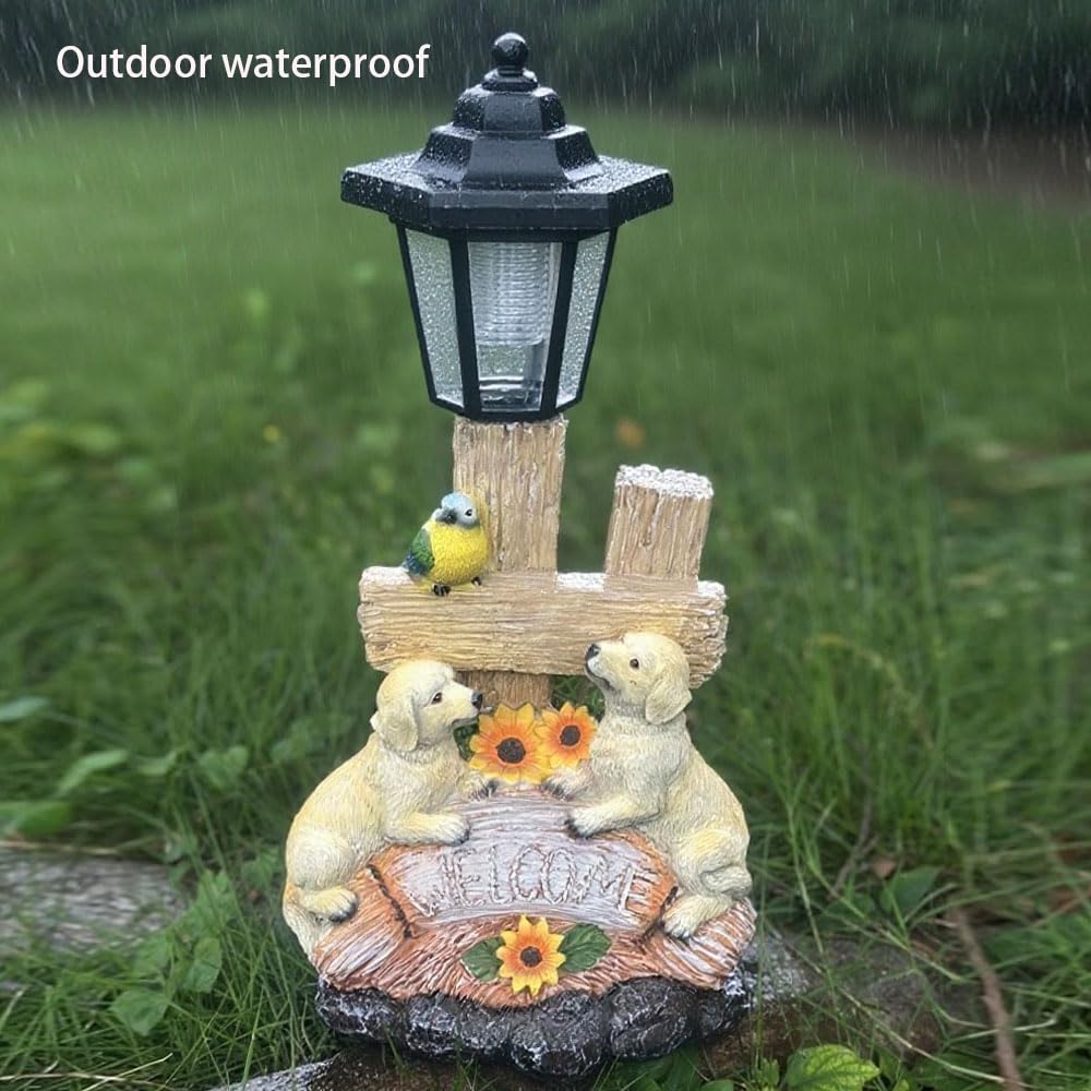 Solar Frog Garden Statue, Outside Frog Statue Gift - Outdoor Solar Garden Figurines Decorative Art Housewarming Gift Suitable for Balcony, Courtyard, and Lawn Decor