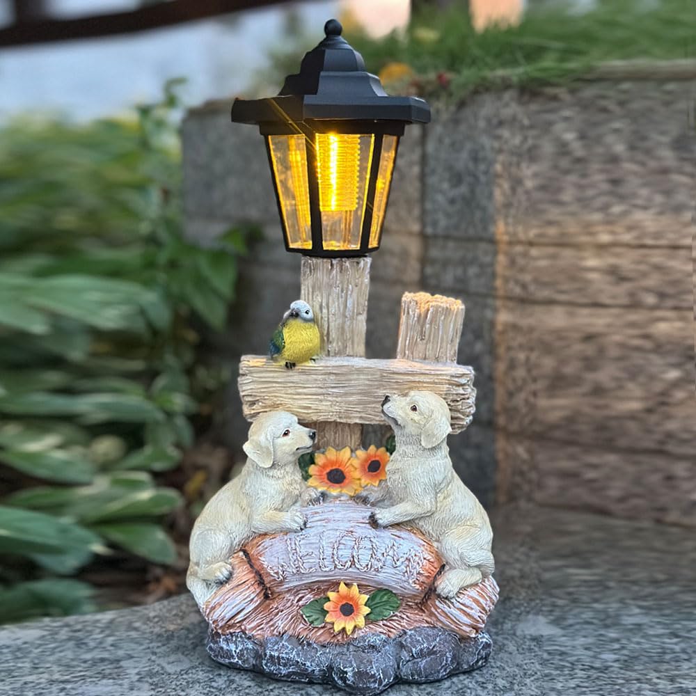 Solar Frog Garden Statue, Outside Frog Statue Gift - Outdoor Solar Garden Figurines Decorative Art Housewarming Gift Suitable for Balcony, Courtyard, and Lawn Decor