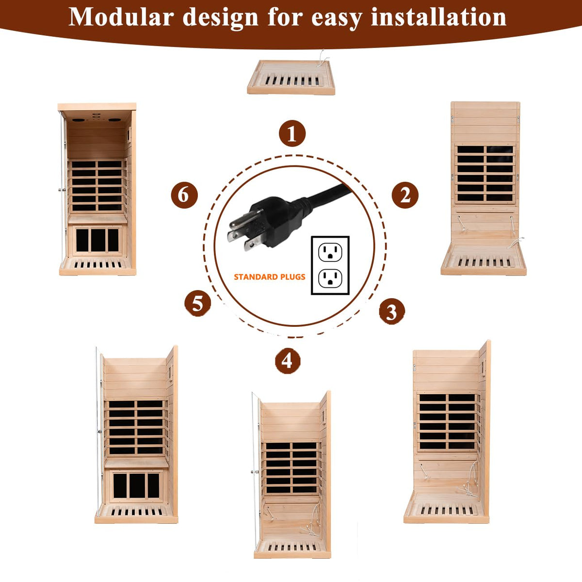 LTCCDSS Full Spectrum Outdoor Sauna 4 Person, Far Infrared, Low EMF, Chromotherapy & Bluetooth