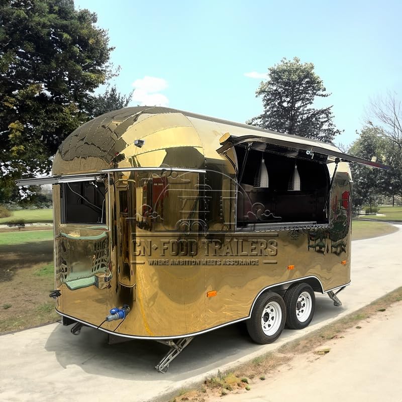 Food Trailer for Sale, Fully Equipped Mobile Kitchen Trailer, Food Truck Trailer for Street Vendors, Festivals, Catering, Coffee and Snack Business