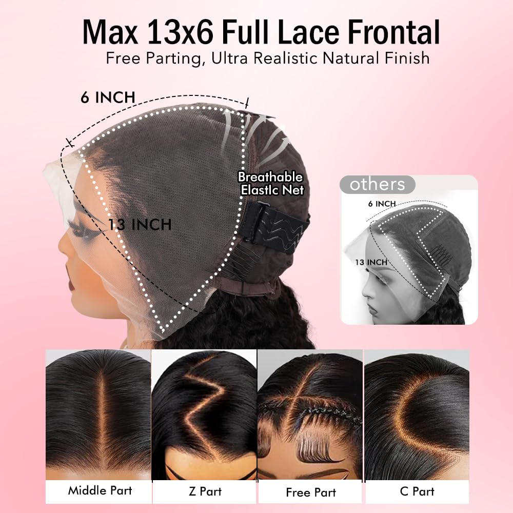 PERISMODA 13x6 Full Lace Frontal Burmese Curly Wig Human Hair 200 Density HD Transparent Lace Frontal Wigs Human Hair with Spiral Curly Ends 15A Virgin Human Hair for Women 28 Inch