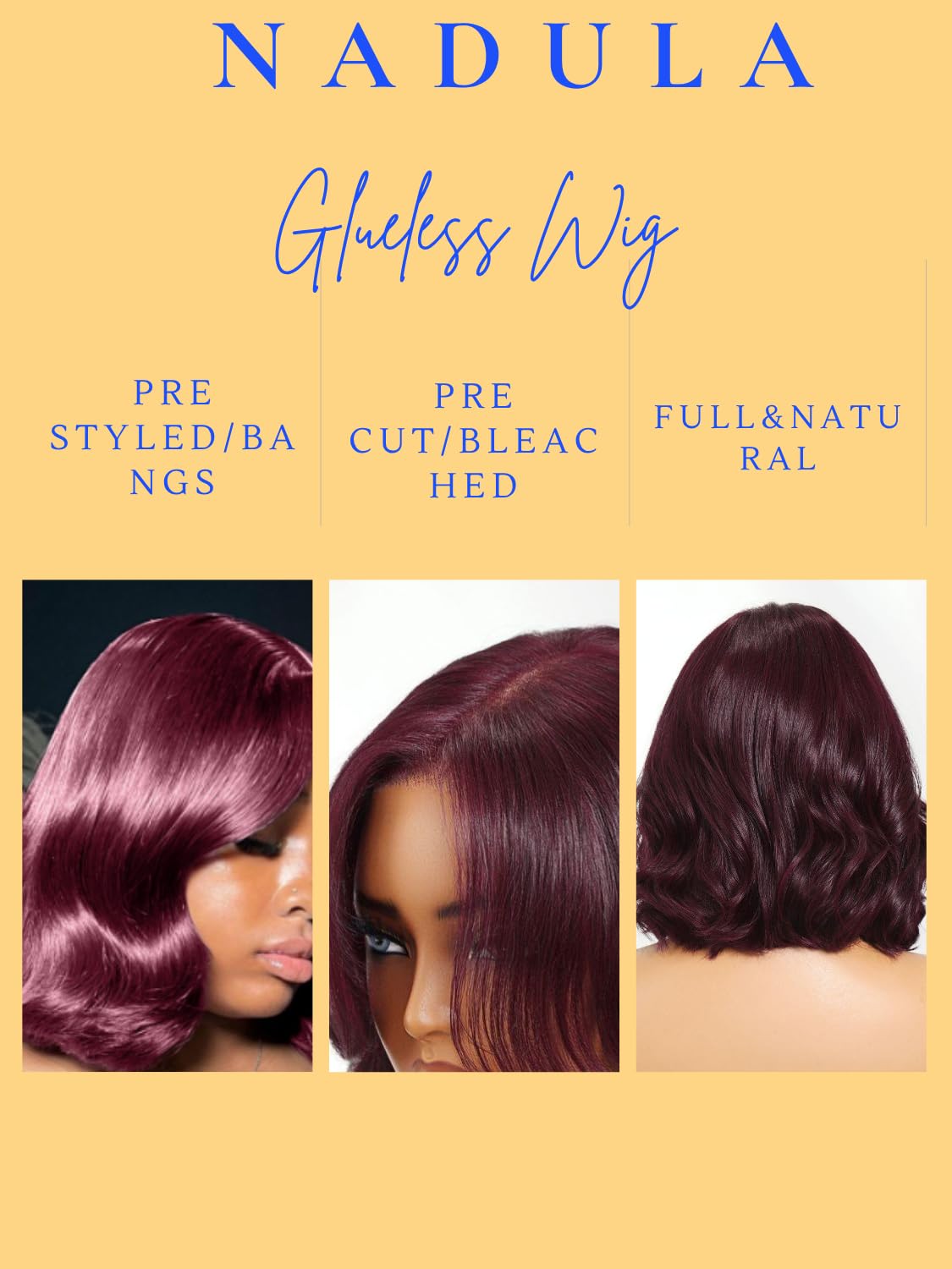Nadula 13x4 HD Ombre Brown Wavy Bob Drawstring Wig Human Hair with Blonde Face Framing Layers Bangs,Pre Everything Glueless No Slip Wig Pre Plucked Ready to Wear Short Highlight Wavy Bob Wig 10inch