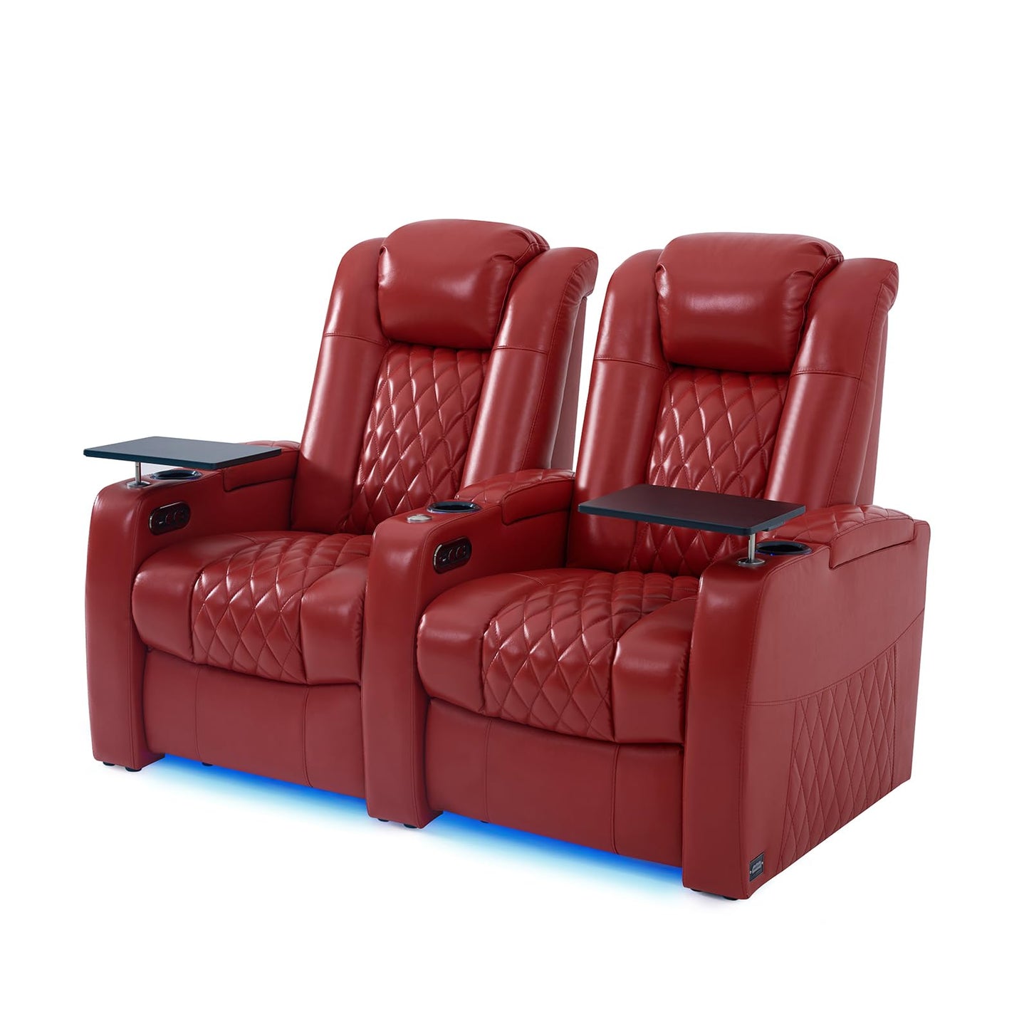 comfiroom Top-Grain Leather Home Theater Seating, Dual-Motor Power Recliner | Classic Series Black Zero Gravity Motorized Theater Chair with USB-C Charging, Adjustable Headrest, Tray Table, Row of 1