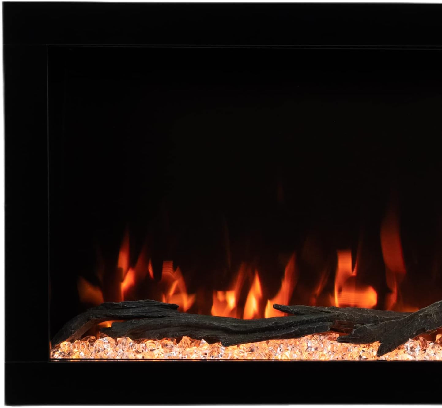 Highmark 72 Inch Smart Linear Electric Fireplace - Premium Flame with 10 Colors, Sleek Hidden Vent Design, Install Recessed in-Wall or Wall-Mount, WiFi Enabled.