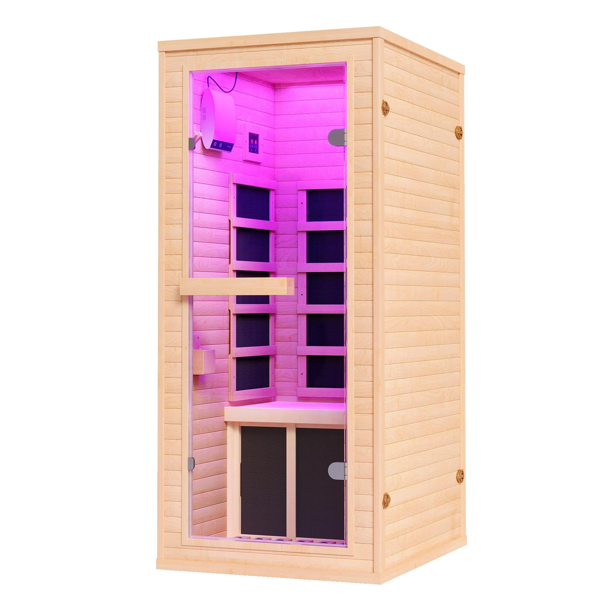 Albott 4 Person Infrared Sauna with 7-Color Light Therapy, Low EMF 2145W