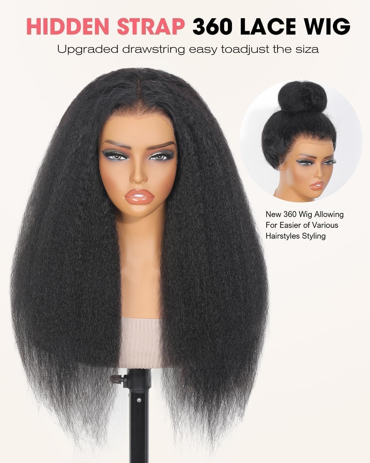 Pull Go 13x6 Drawstring Highlight Lace Front Wigs Human Hair Ombre Honey Blonde 210 Density Skinlike HD Full Lace Frontal Glueless Wigs Human Hair Pre Plucked Pre Cut Straight Balayage Wig 18 Inch