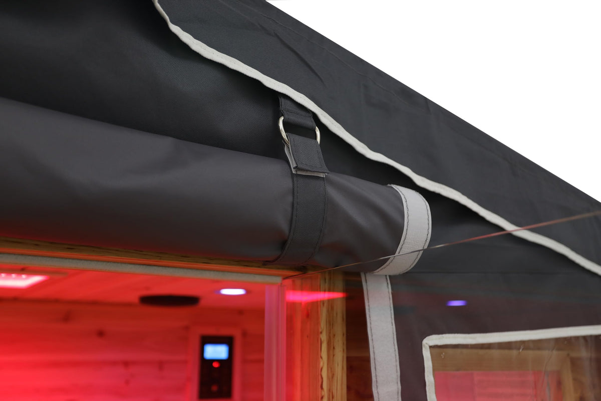 LTCCDSS Full Spectrum Outdoor Sauna 4 Person, Far Infrared, Low EMF, Chromotherapy & Bluetooth