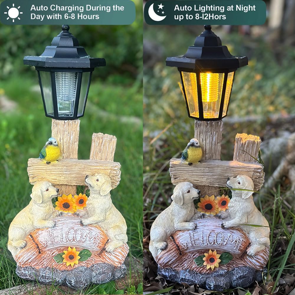 Solar Frog Garden Statue, Outside Frog Statue Gift - Outdoor Solar Garden Figurines Decorative Art Housewarming Gift Suitable for Balcony, Courtyard, and Lawn Decor
