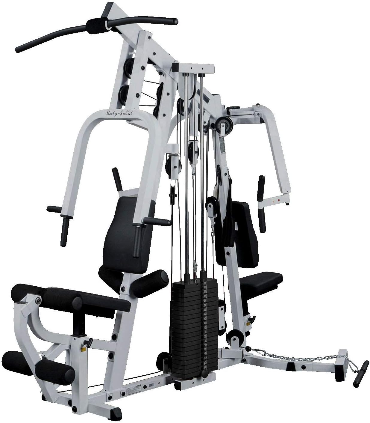 Body-Solid Multi-Station, Single Weight Stack Home Gym Machine, Arm & Leg Strength Training Functional Exercise Workout Station, 210lbs. Black Weight Stacks