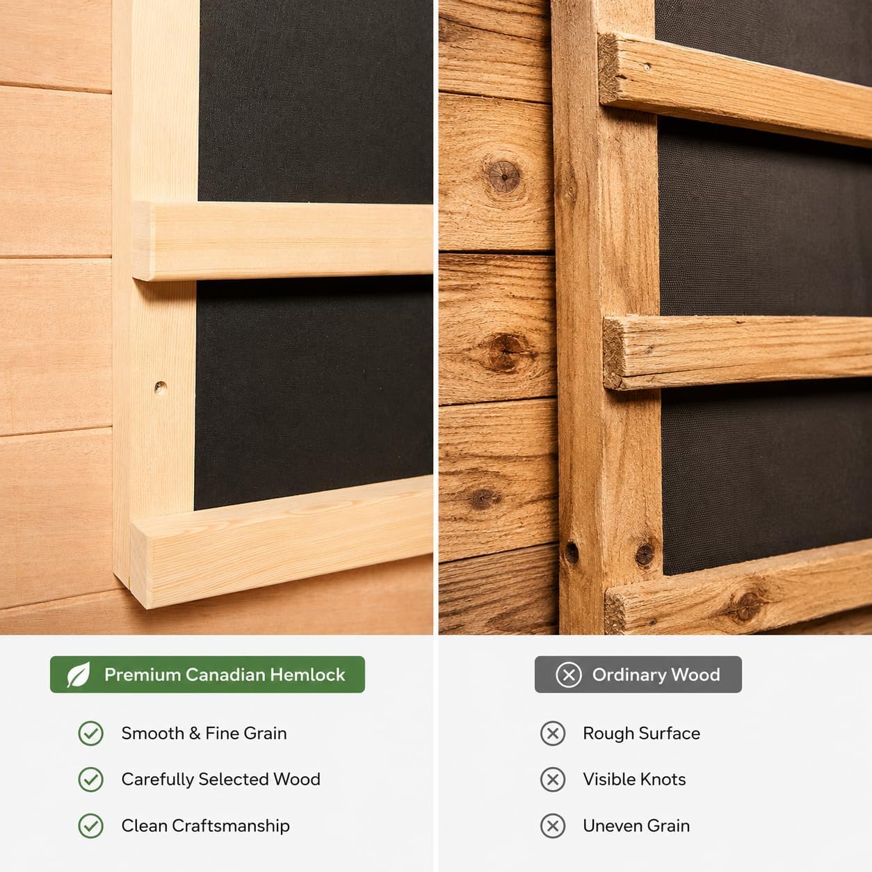 1-2 Person Indoor Far Infrared Luxury Sauna, Low-EMF 1510W/120V | Dual Lighting Features with Reading Light & Chromotherapy LED, Clear BT Speaker Sound, Natural Wood Construction,