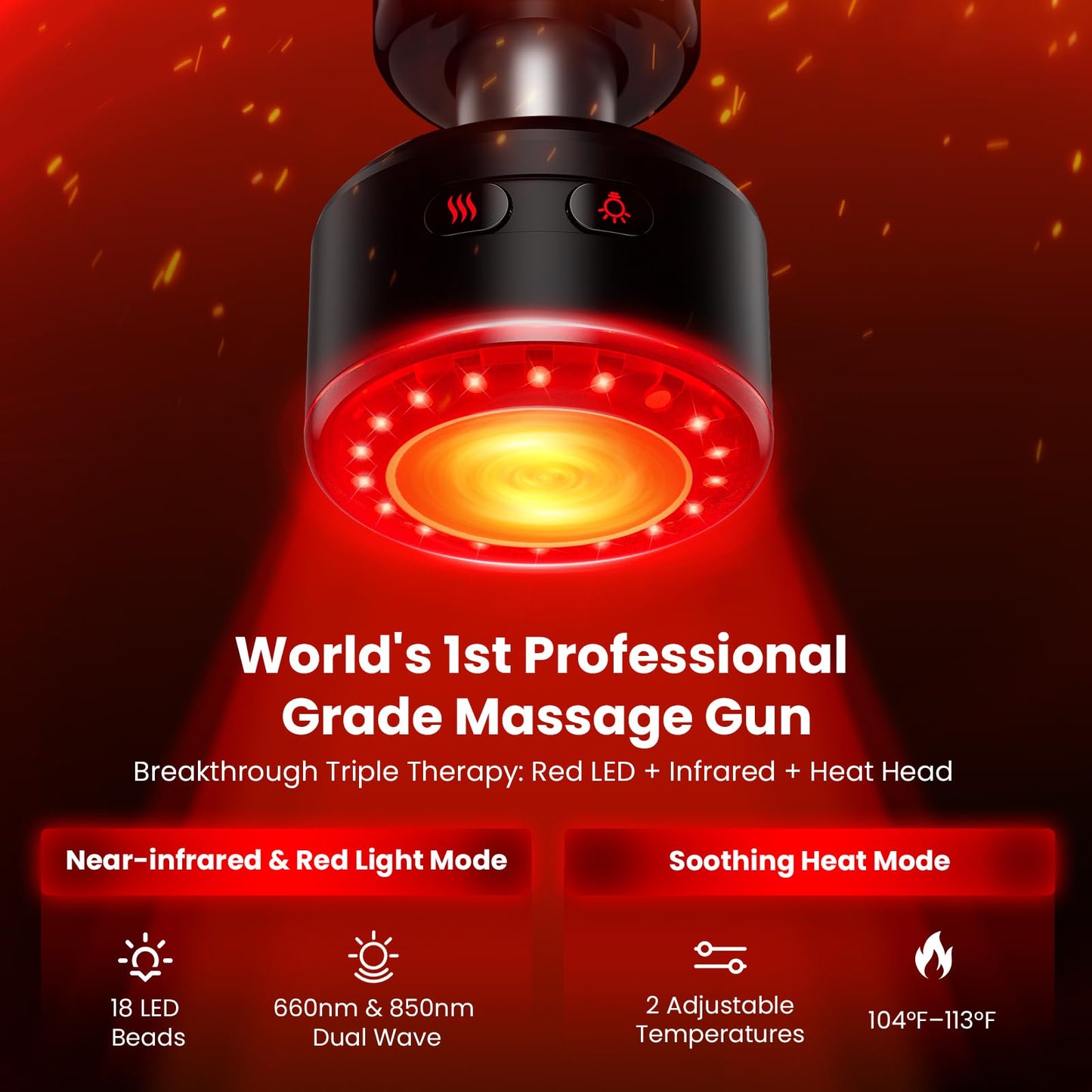 BOB AND BRAD D6 Pro Max+ Massage Gun with Heat and Cold, Powerful Deep Tissue Percussion Massager with 16mm Amplitude, Professional Muscle Massager Gun for Athletes, Quiet Electric Handheld Massager