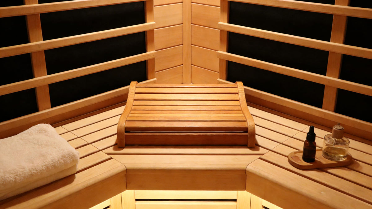 LTCCDSS Ultra-Low EMF Outdoor Infrared Sauna 2 Person, Composite Wood Far Infrared Sauna for Home, EMF 0.1-1mG, Bluetooth & Chromotherapy