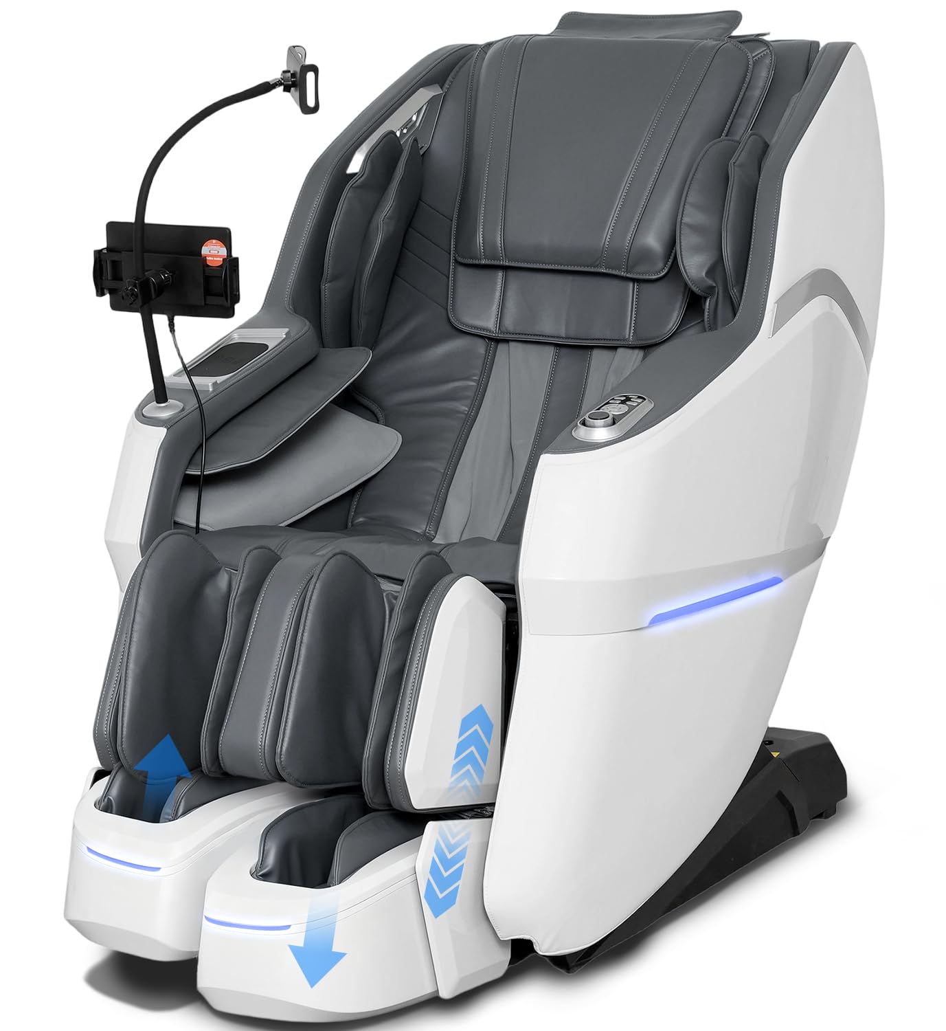 4D Massage Chair Full Body with Space Walk & Ankle Stretch, 2026 Zero Gravity 55“ SL-Track Shiatsu Massage Chair Recliner, Electric Calfrest Extension & Foot Rollers, AI Voice Control S002 Black