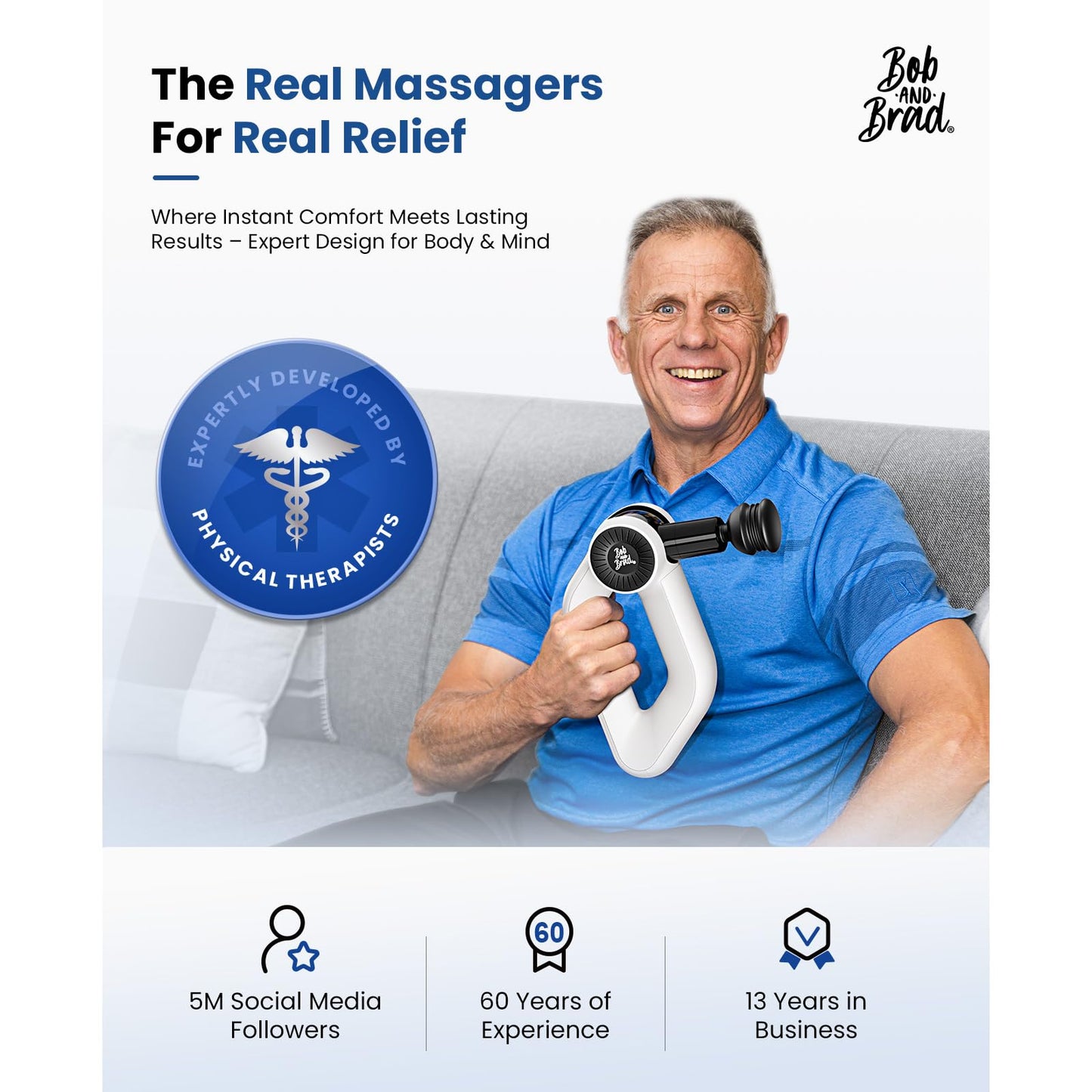 BOB AND BRAD D6 Pro Max+ Massage Gun with Heat and Cold, Powerful Deep Tissue Percussion Massager with 16mm Amplitude, Professional Muscle Massager Gun for Athletes, Quiet Electric Handheld Massager