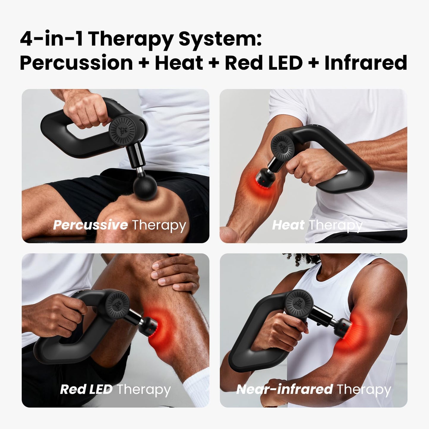 BOB AND BRAD D6 Pro Max+ Massage Gun with Heat and Cold, Powerful Deep Tissue Percussion Massager with 16mm Amplitude, Professional Muscle Massager Gun for Athletes, Quiet Electric Handheld Massager