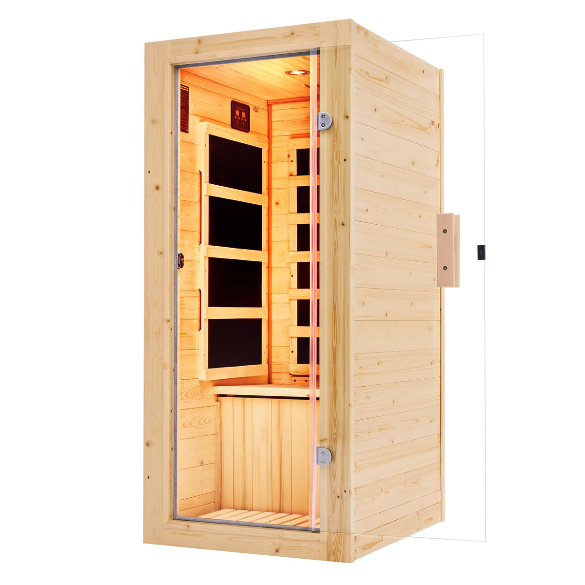 Albott 4 Person Infrared Sauna with 7-Color Light Therapy, Low EMF 2145W