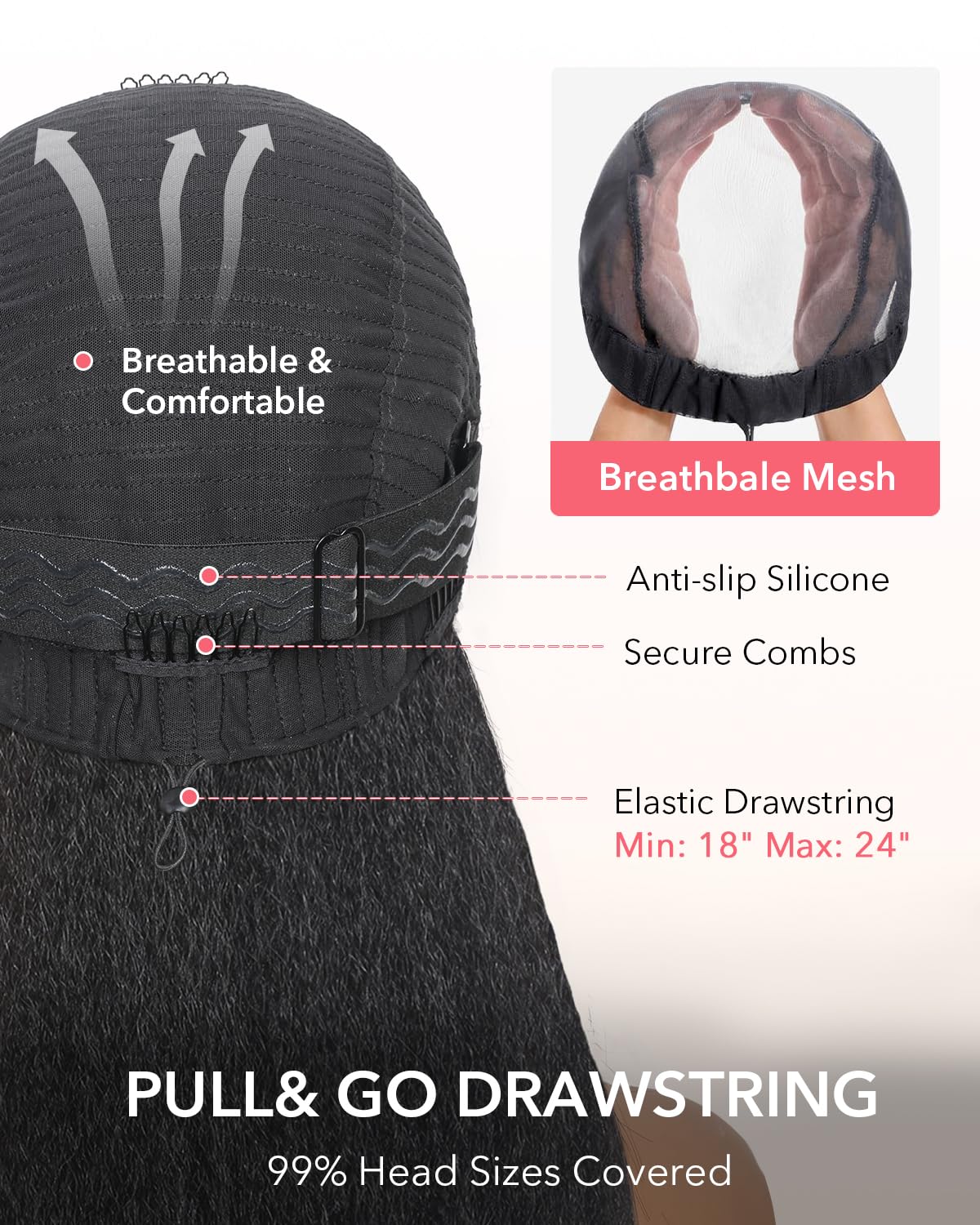 Pull Go 13x6 Drawstring Highlight Lace Front Wigs Human Hair Ombre Honey Blonde 210 Density Skinlike HD Full Lace Frontal Glueless Wigs Human Hair Pre Plucked Pre Cut Straight Balayage Wig 18 Inch
