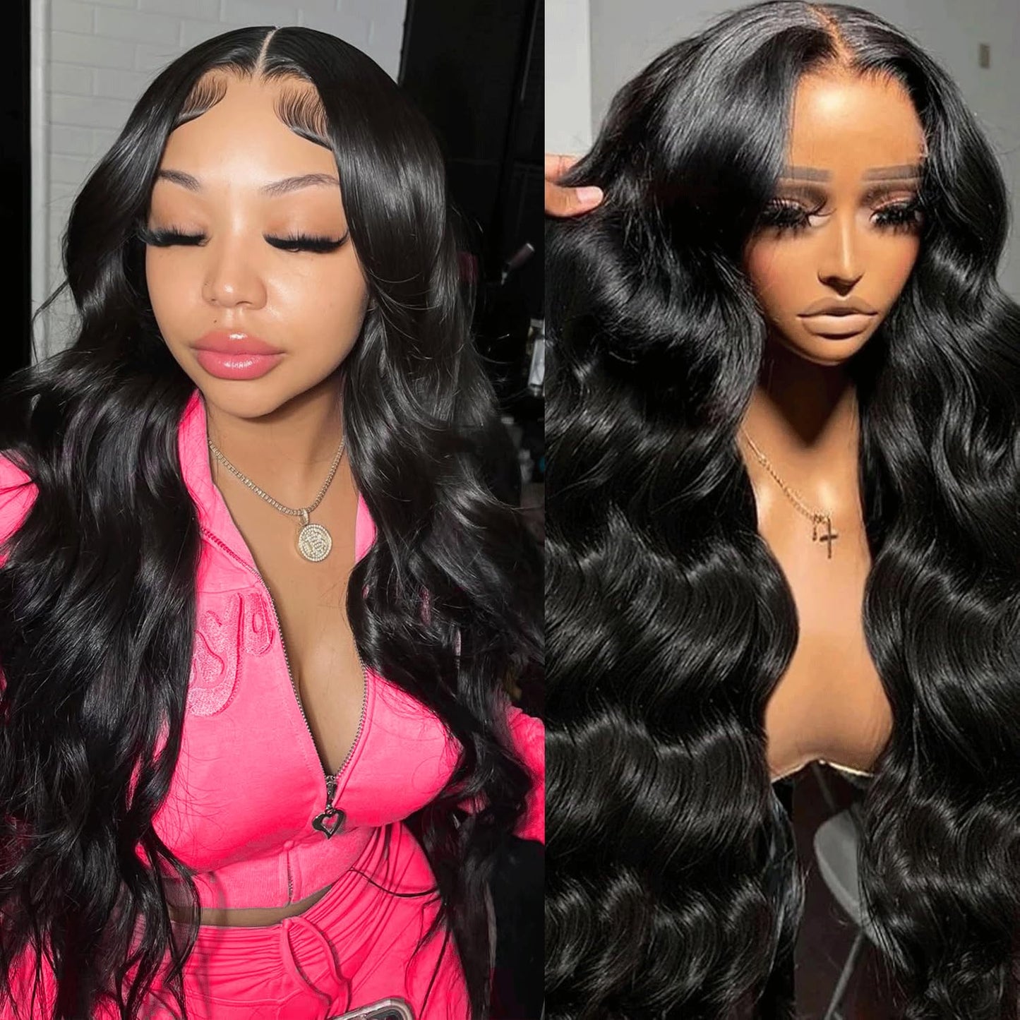 miear 360 Drawstring Lace Front Wigs Human Hair 4/27 Highlight Ombre Wig | 360 HD Full Lace Frontal Wig Body Wave Lace Front Wig Pre Plucked for Black Women 180% Density Honey Blonde Color 28inch