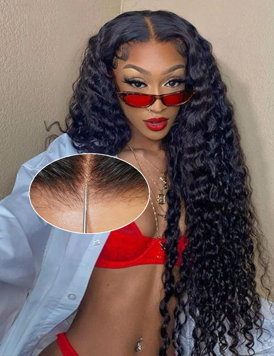 14 Inch Highlight Blonde Wear and Go Glueless Curly Bob Wig Human Hair Pre Plucked, Glueless Pre cut HD Lace Front Wigs Human Hair,Water Wave No Glue wigs, Natural Hairline for Women 200% Density