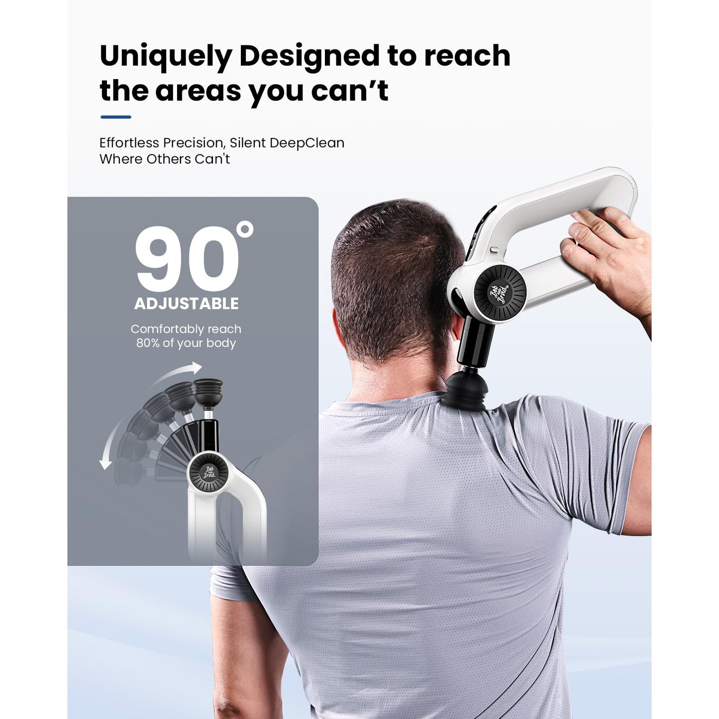 BOB AND BRAD D6 Pro Max+ Massage Gun with Heat and Cold, Powerful Deep Tissue Percussion Massager with 16mm Amplitude, Professional Muscle Massager Gun for Athletes, Quiet Electric Handheld Massager