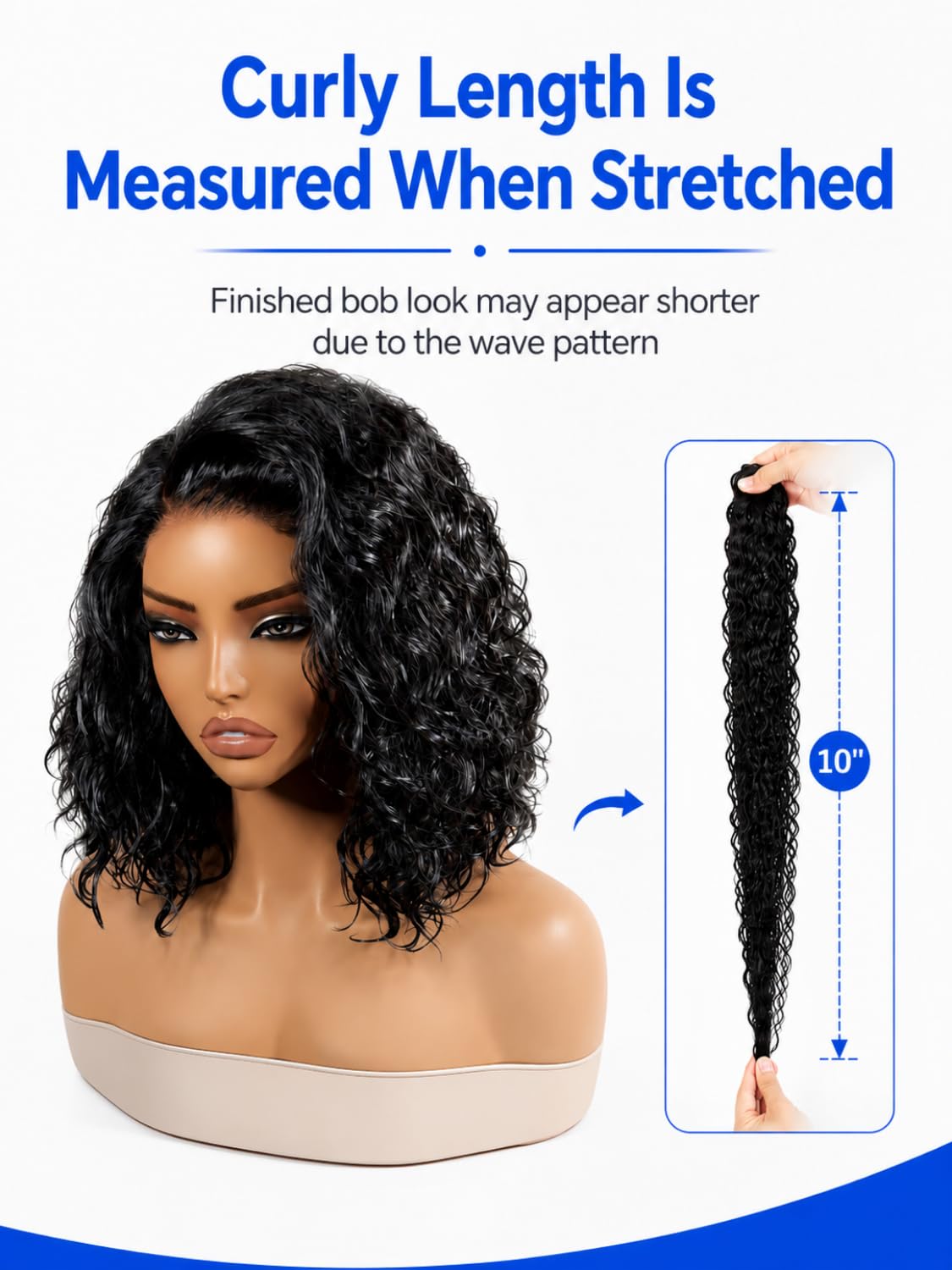 Nadula 13x4 HD Ombre Brown Wavy Bob Drawstring Wig Human Hair with Blonde Face Framing Layers Bangs,Pre Everything Glueless No Slip Wig Pre Plucked Ready to Wear Short Highlight Wavy Bob Wig 10inch