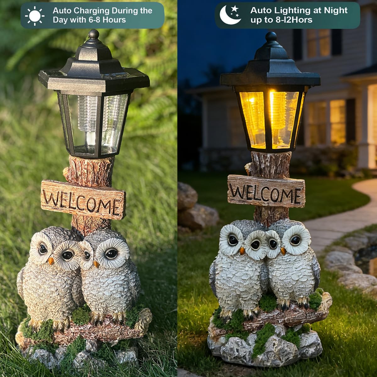 Solar Frog Garden Statue, Outside Frog Statue Gift - Outdoor Solar Garden Figurines Decorative Art Housewarming Gift Suitable for Balcony, Courtyard, and Lawn Decor