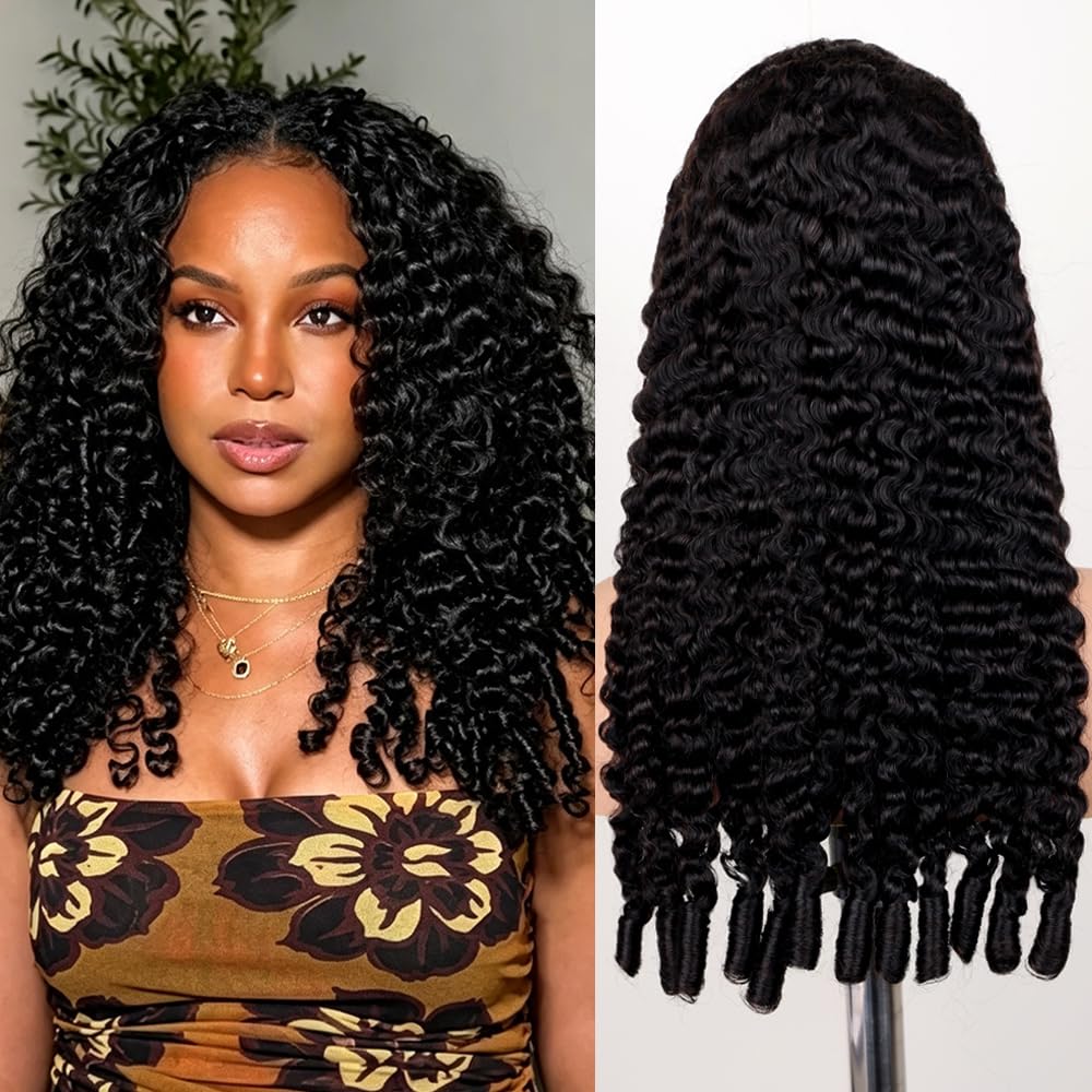 PERISMODA 13x6 Full Lace Frontal Burmese Curly Wig Human Hair 200 Density HD Transparent Lace Frontal Wigs Human Hair with Spiral Curly Ends 15A Virgin Human Hair for Women 28 Inch