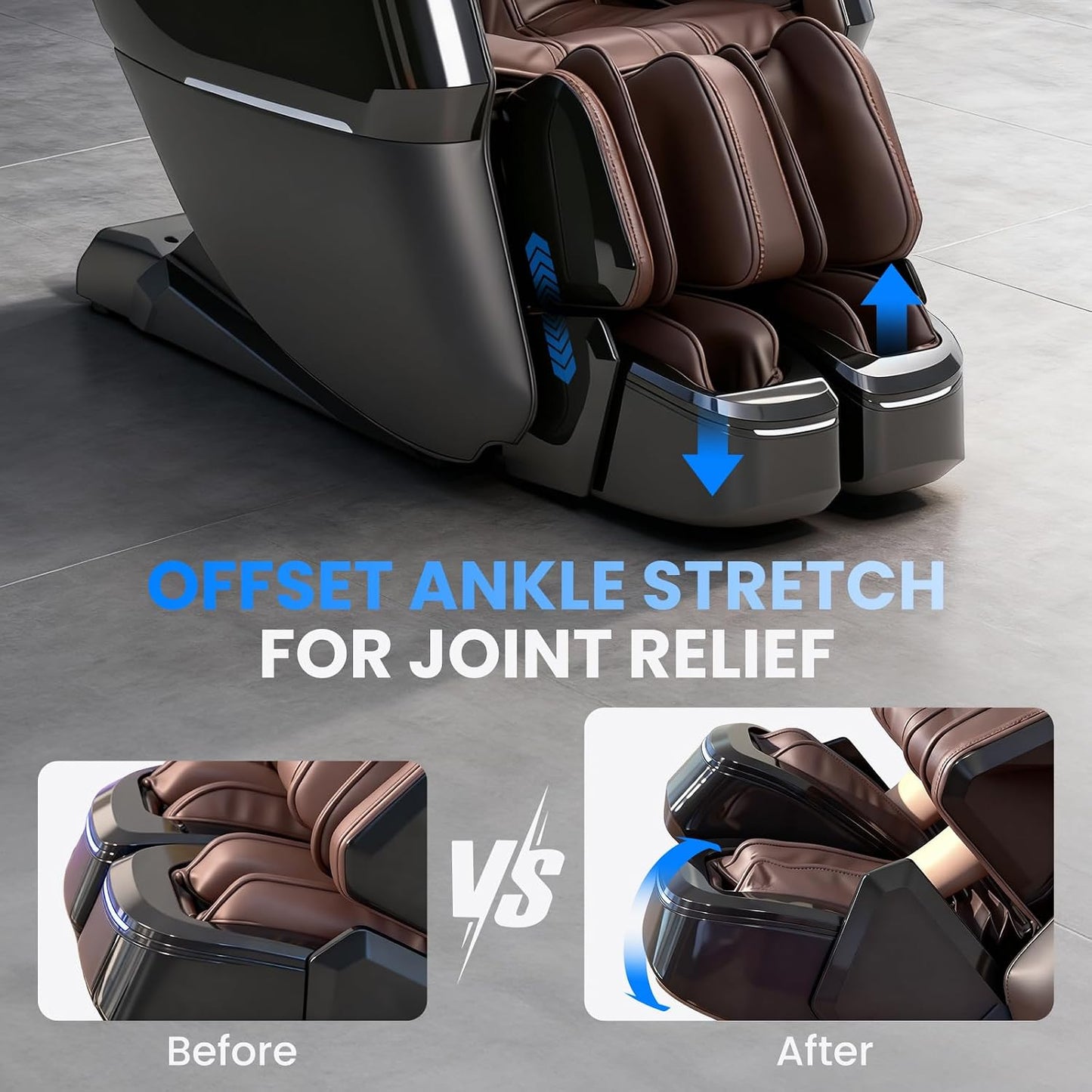 4D Massage Chair Full Body with Space Walk & Ankle Stretch, 2026 Zero Gravity 55“ SL-Track Shiatsu Massage Chair Recliner, Electric Calfrest Extension & Foot Rollers, AI Voice Control S002 Black