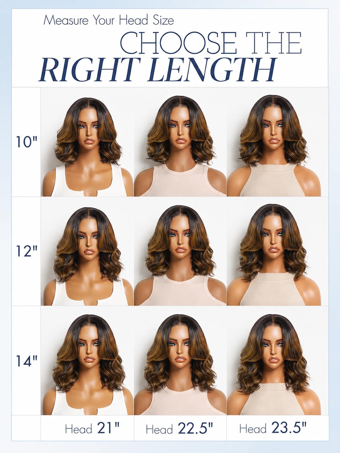Nadula 13x4 HD Ombre Brown Wavy Bob Drawstring Wig Human Hair with Blonde Face Framing Layers Bangs,Pre Everything Glueless No Slip Wig Pre Plucked Ready to Wear Short Highlight Wavy Bob Wig 10inch