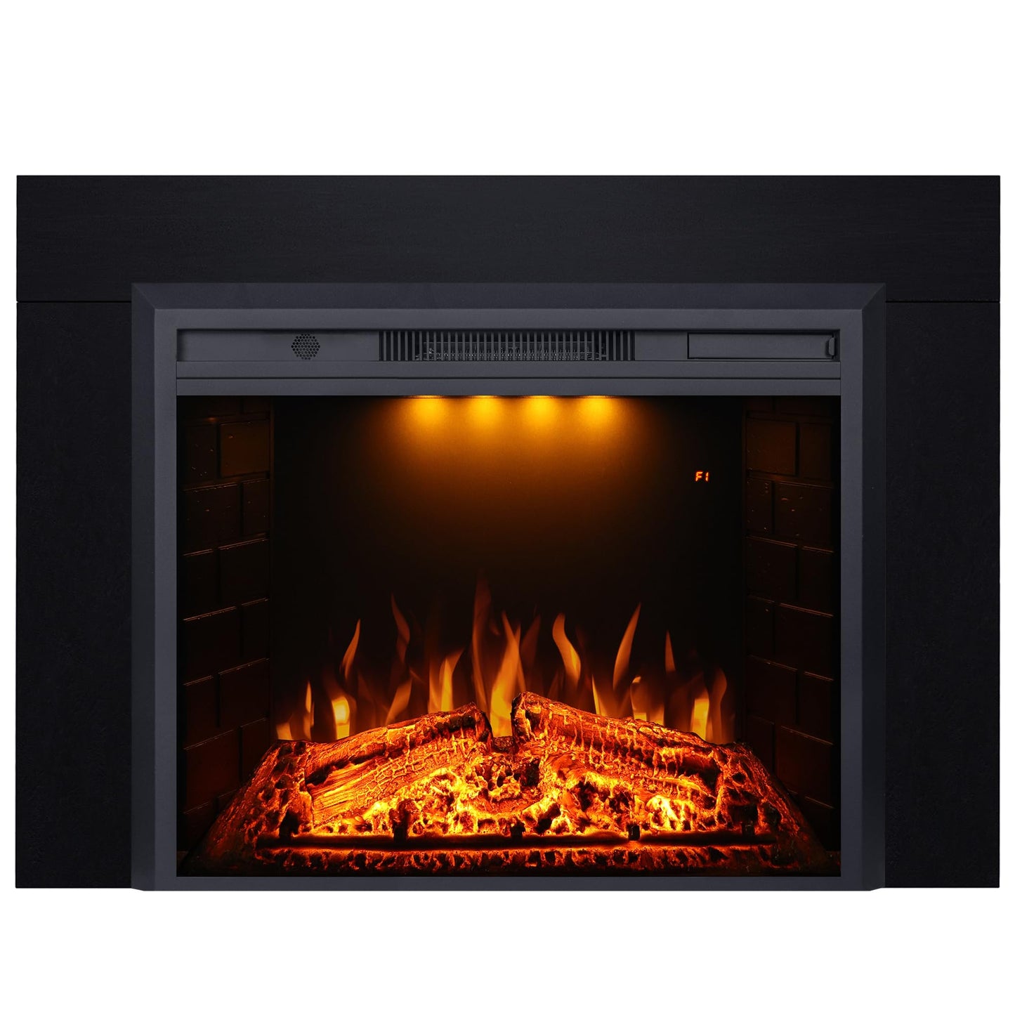 Valuxhome 40” W Electric Fireplace Insert with Log Speaker for Crackling Sound, 750W(Low)/1500W(high) for Heating, Independent Function for Heating and Changing Colors, Overheating Protection