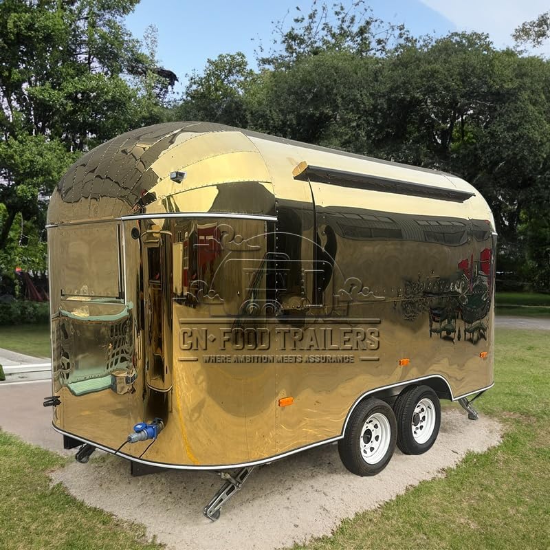Food Trailer for Sale, Fully Equipped Mobile Kitchen Trailer, Food Truck Trailer for Street Vendors, Festivals, Catering, Coffee and Snack Business