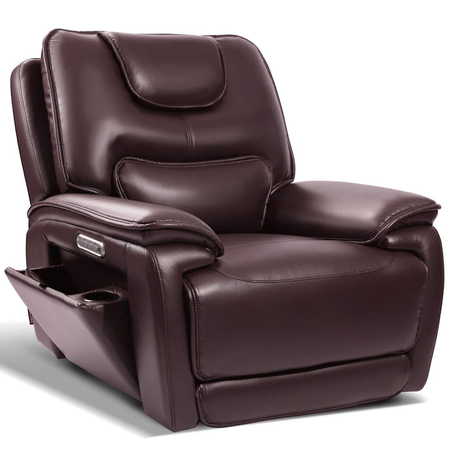 EONIX Triple Motor Lay Flat Zero Gravity Power Recliner, Cream White | Adjustable Headrest, Infinite Position, Lay Flat, USB Ports, 3.9" Footrest, Cup Holder, Living Room
