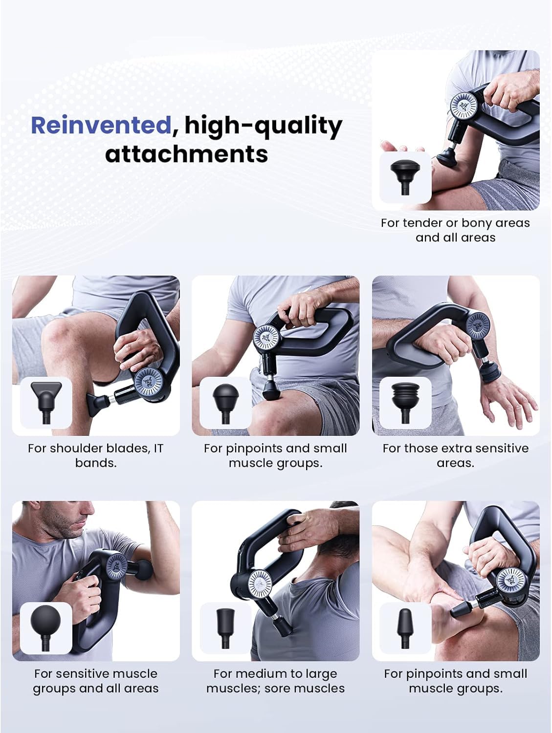 BOB AND BRAD D6 Pro Max+ Massage Gun with Heat and Cold, Powerful Deep Tissue Percussion Massager with 16mm Amplitude, Professional Muscle Massager Gun for Athletes, Quiet Electric Handheld Massager