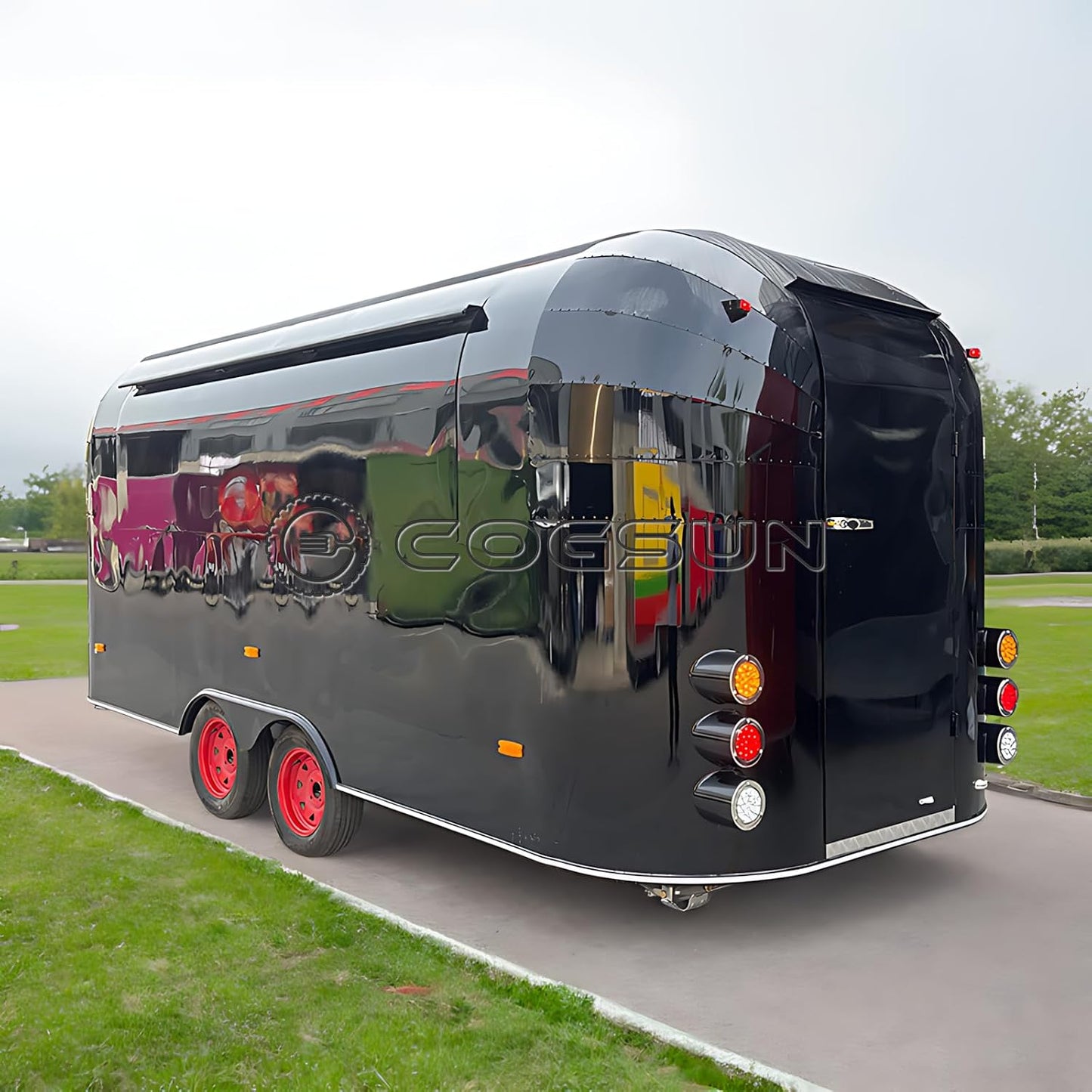Multifunction Stainless Steel Design Food Trailer Fully Equipped Mobile Snack Food Truck with Full Kitchen Food Concession Trailers for Sale Food Truck Equipment