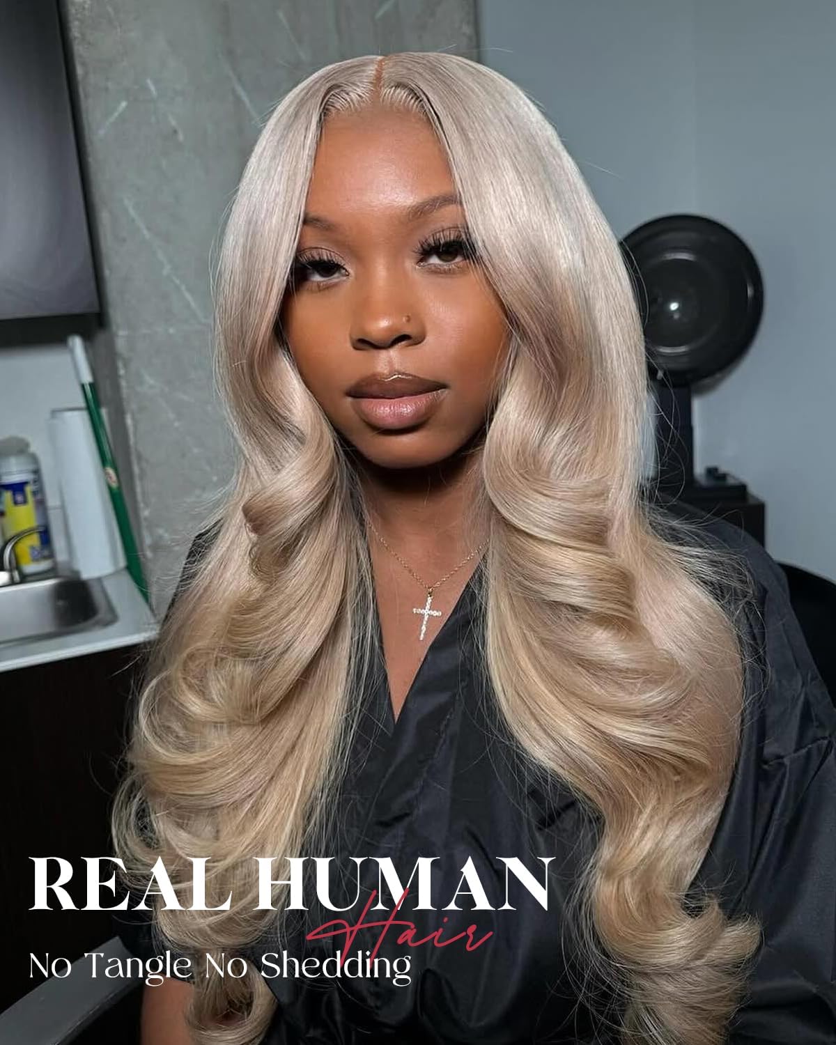 Alididi Ash Blonde Bob Wig Human Hair 13x6 Hd Lace Frontal Short Straight Lace Front Bob Wigs For Women Human Hair Pre Plucked 180% Density 10 Inch