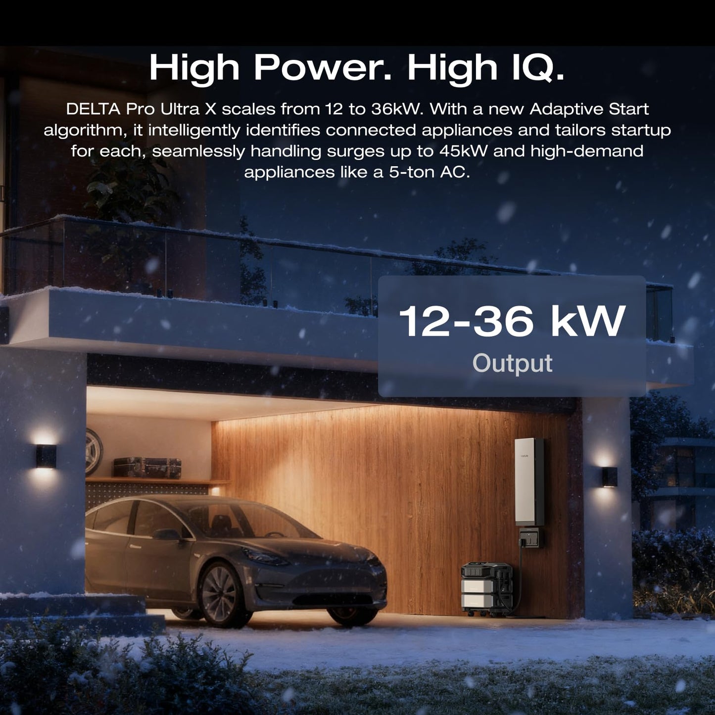 EF ECOFLOW DELTA Pro Ultra 6144Wh Power Station, 120/240V 7200W AC Output | Lifepo4 Home Battery Backup Expandable to 90kWh, 2H to Full Charge, Solar Generator for Home Use, Emergency, Camping, RV