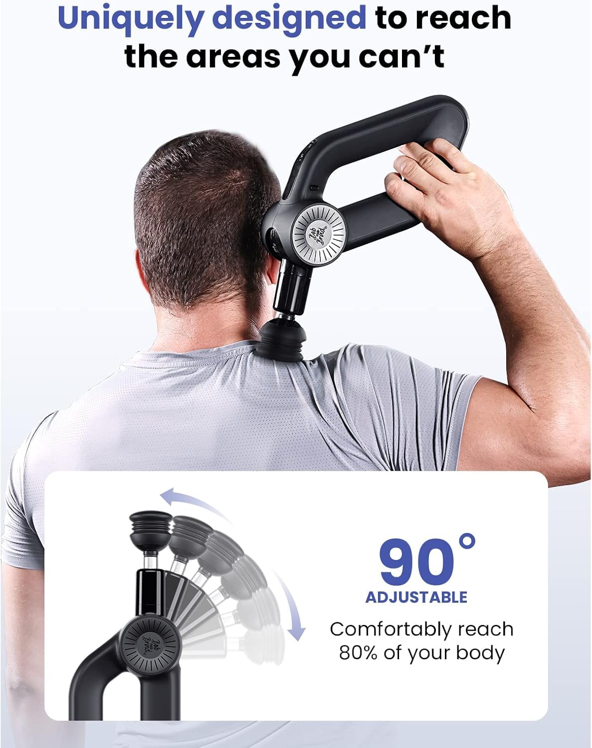 BOB AND BRAD D6 Pro Max+ Massage Gun with Heat and Cold, Powerful Deep Tissue Percussion Massager with 16mm Amplitude, Professional Muscle Massager Gun for Athletes, Quiet Electric Handheld Massager