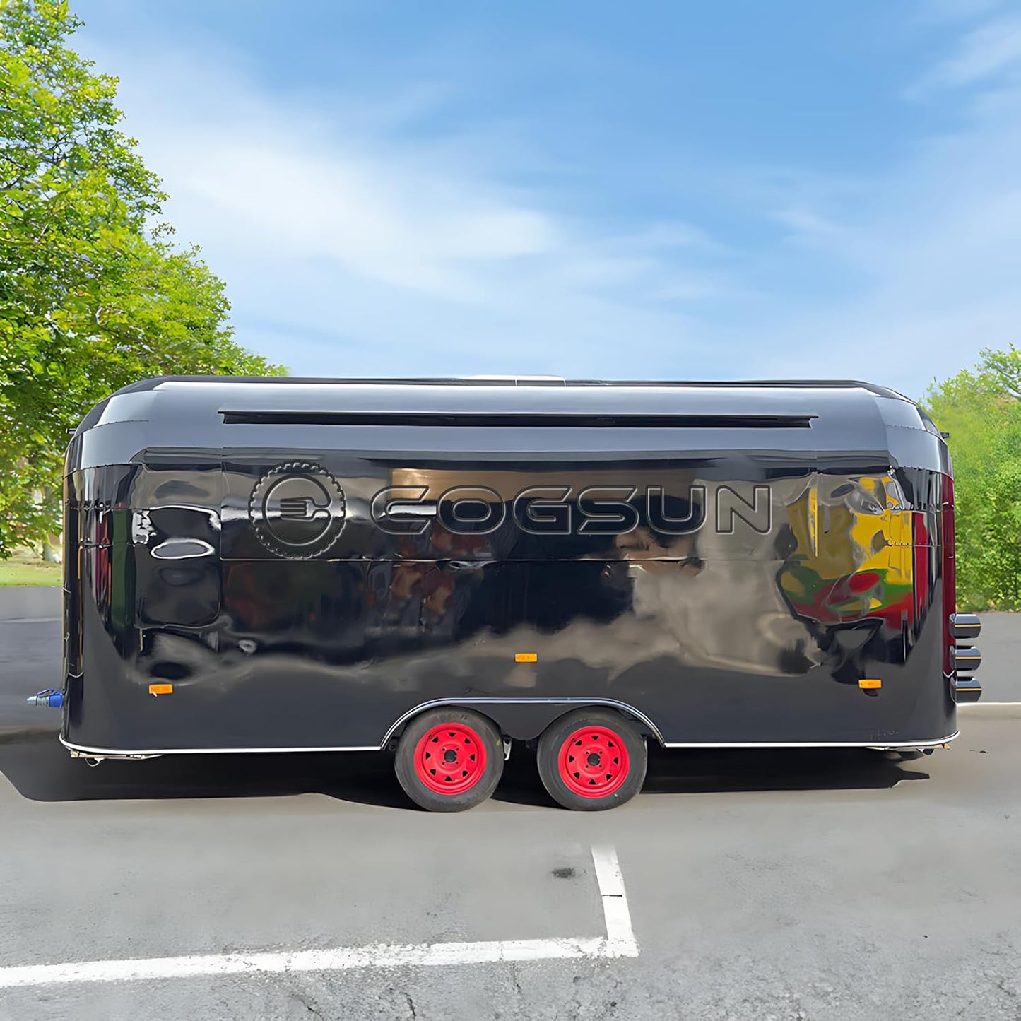Multifunction Stainless Steel Design Food Trailer Fully Equipped Mobile Snack Food Truck with Full Kitchen Food Concession Trailers for Sale Food Truck Equipment