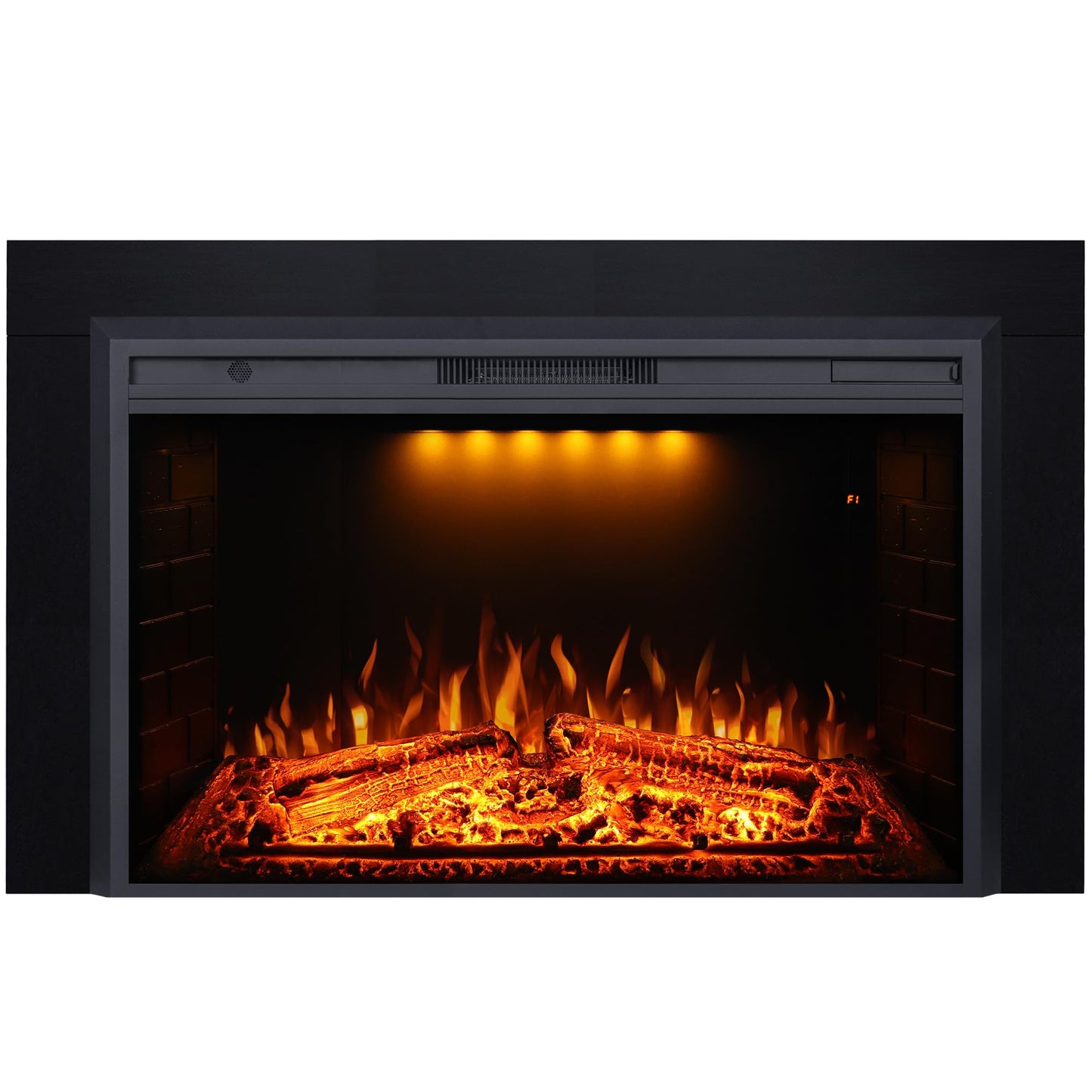 Valuxhome 40” W Electric Fireplace Insert with Log Speaker for Crackling Sound, 750W(Low)/1500W(high) for Heating, Independent Function for Heating and Changing Colors, Overheating Protection