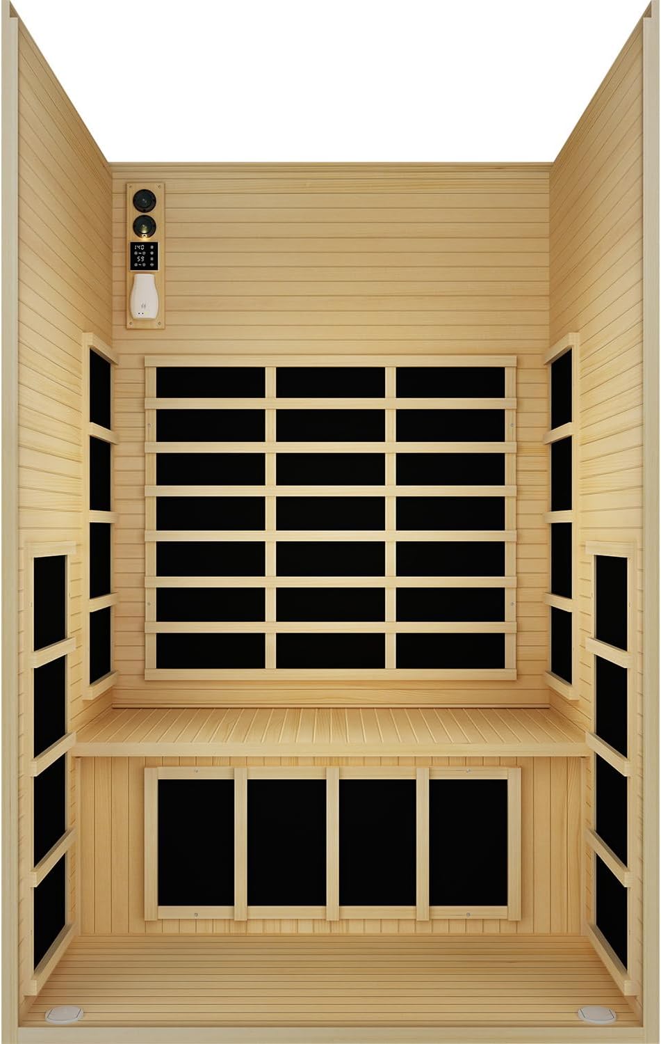 Joyous+ 170°F 2-Person Home Infrared Sauna with Color & Red Light Therapy, Low EMF - Indoor Personal Luxury Spa for House and Gym