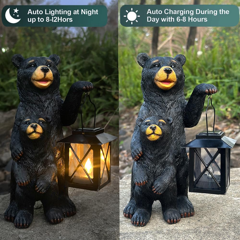 Solar Frog Garden Statue, Outside Frog Statue Gift - Outdoor Solar Garden Figurines Decorative Art Housewarming Gift Suitable for Balcony, Courtyard, and Lawn Decor