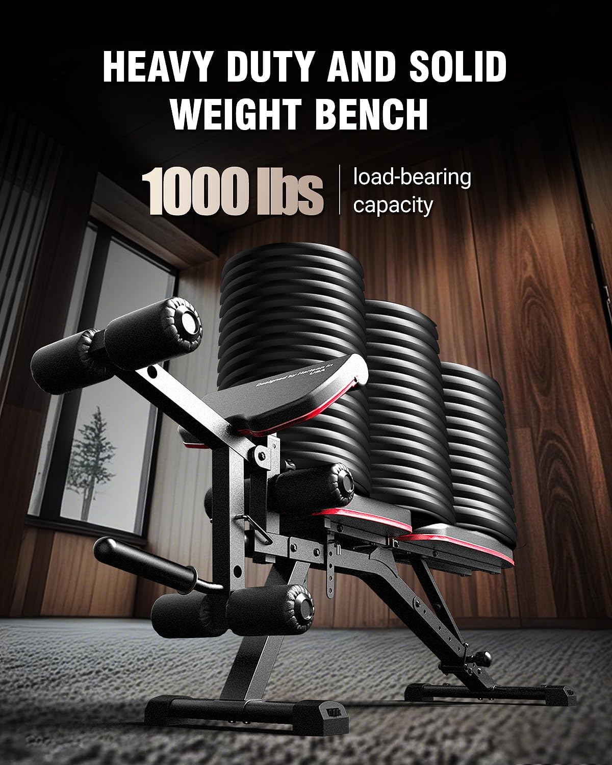 Adjustable Weight Bench, Bench1000 MAX Heavy Duty Workout Bench Press with Leg Extension and Preacher Pad for Home Gym Strength Training, Flat Incline Decline Sit Up Bench