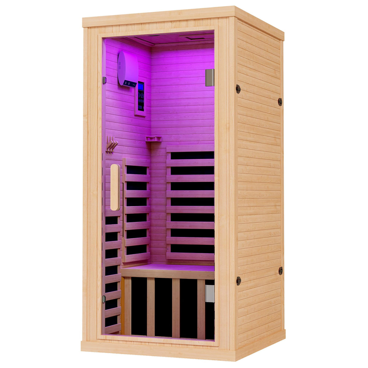 Albott 4 Person Infrared Sauna with 7-Color Light Therapy, Low EMF 2145W