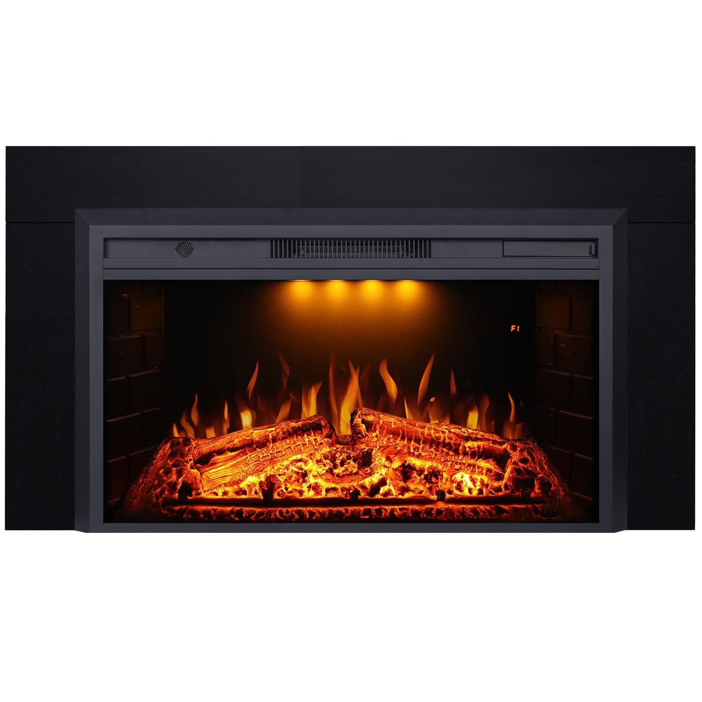 Valuxhome 40” W Electric Fireplace Insert with Log Speaker for Crackling Sound, 750W(Low)/1500W(high) for Heating, Independent Function for Heating and Changing Colors, Overheating Protection