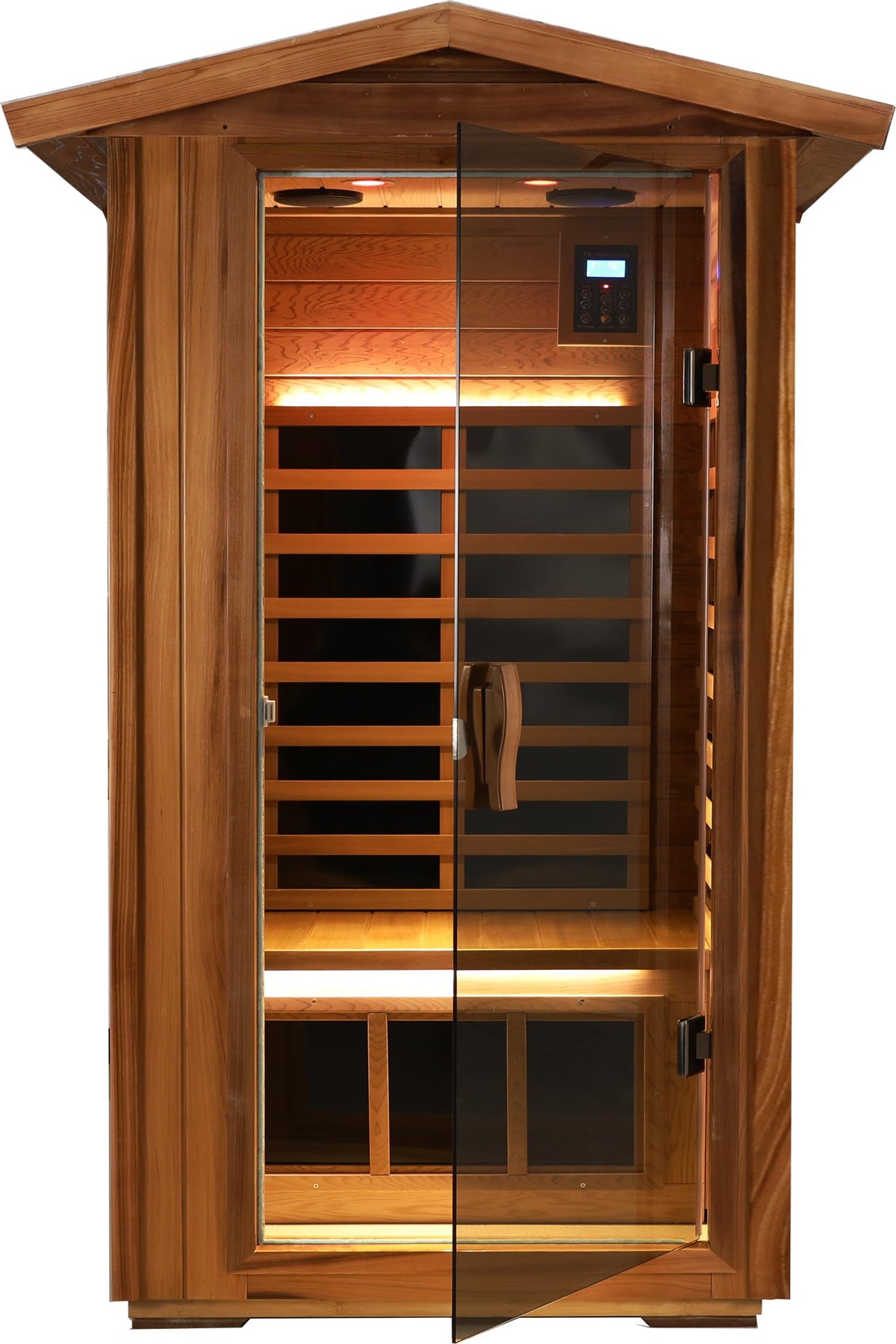 LTCCDSS Full Spectrum Outdoor Sauna 4 Person, Far Infrared, Low EMF, Chromotherapy & Bluetooth